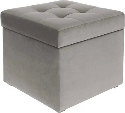 Produktbild von mg design Polsterhocker, 45x45 cm, Farbe Beige – weicher Sitz, aufklappbar mit Stauraum (50l) hält einer Belastung von bis zu 100 kg stand