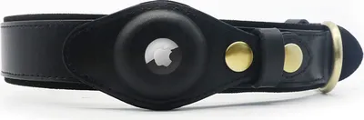 Produktbild von INF Lederhalsband für Haustiere mit AirTag-Halterung L