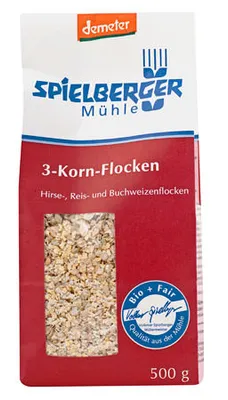 Produktbild von Spielberger 3-Korn Flocken demeter 500g