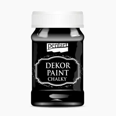 Obrázek produktu pro PENTART Dekorační barva křídová, 100 ml, ebenová barva