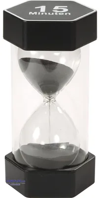 Obrázek produktu pro EDUPLAY 120611 Mega přesýpací hodiny 15 min, Ø 8,4 x 16 cm, černé/čiré