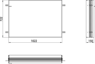 Produktbild von EMCO Einbaurahmen prime ASIS für UP-Lichtspiegelschrank 1022 x 722 mm