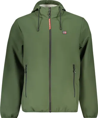 Produktbild von Grüne Softshell-Herrenjacke mit Kapuze – Winddicht & Funktional