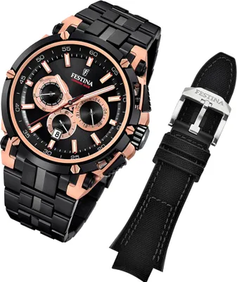 Produktbild von Festina Armbanduhr Herren F20329/1 Edelstahl Uhr schwarz Chrono Bike UF20329/1