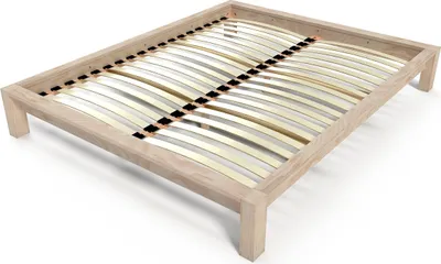 Produktbild von Holzbett 160x200 King Solid - Roh (ohne Lack)
