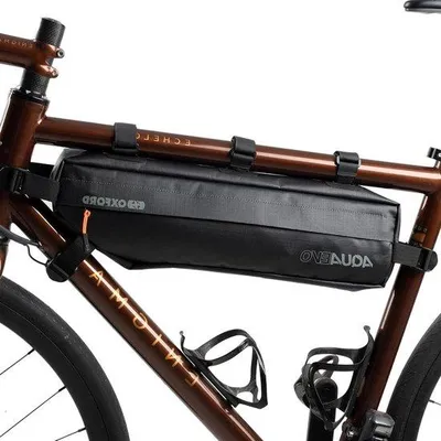 Immagine prodotto di Borsa per bici da corsa - Impermeabile - Organizer per escursioni in bici - Impermeabile IPX6 - 4 litri - Nero