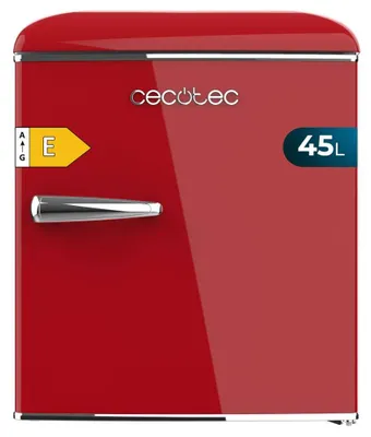 Image de Cecotec Mini Frigo Bolero CoolMarket TT Origin 45 Rouge. Réfrigérateur de Table Rétro 45L, 55 cm de Haut, 44,7 cm de Large