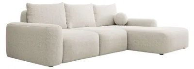 Produktbild von Selsey Carnos - Ecksofa mit Schlaffunktion, Balancekissen, Chenillebezug, Creme, rechtsseitig