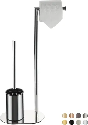 Obrázok produktu pre Držiak na toaletnú kefu 57,7 cm, nehrdzavejúca oceľ, chrómový, do kúpeľne
