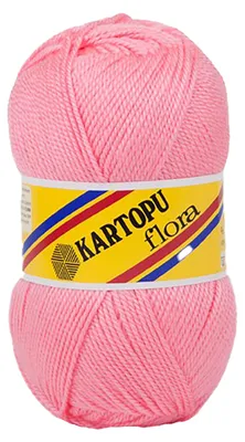 5 x 100g Strickwolle Kartopu Flora hellpink