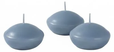 Zdjęcie produktu dla Cereria Di Giorgio - 20 świec pływających - średnica 4,5 cm, wysokość 2,7 cm - kolor: odcień niebieskiego (dusty blue)