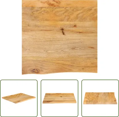 Obrázek produktu pro The Living Store Stolová deska se stromovou hranou 40x40x2,5 cm z masivního mangového dřeva