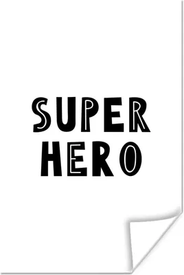 Produktbild von MuchoWow® Poster Jungen - Zitate - Superheld - Kind - Sprichwörter 80x120 cm - Papierdruck