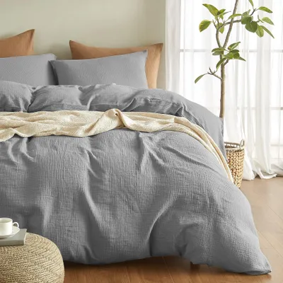 Obrázok produktu pre Omgoods – Prémiová súprava obliečok na prikrývku z mušelínu, 135 x 200 cm, 100% bavlna