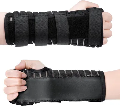 Produktbild von Karpaltunnel Handgelenkstütze mit Metallschiene-Stabilisator, Atmungsaktive Handgelenkschiene Handgelenkstütze, Elastische Handgelenkbandage-Linderung