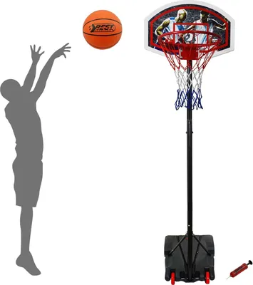 Produktbild von Best Sporting Basketballkorb Outdoor Set I Outdoor Basketballkorb verstellbar I Transportable Korbanlagen für Einsteiger