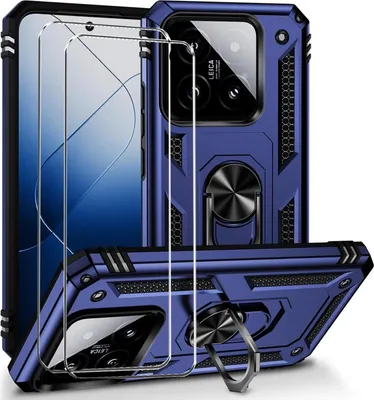 Immagine prodotto di set di cover protettive 2in1 per lo Xiaomi Redmi Note 11 / 11s composto da 2x protezione dello schermo in vetro 9H e 1x custodia in silicone - cover in blu