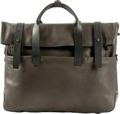 Produktbild von HAROLD'S Leder Schultertasche Laptoptasche mit Laptopfach Mount Businessbag Taupe dunkelbraun