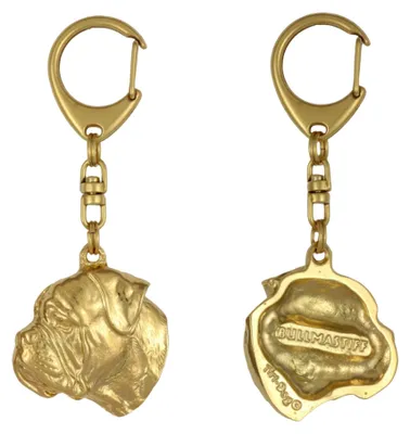 Image de Art-Dog Porte-clés – Bullmastiff – finition dorée