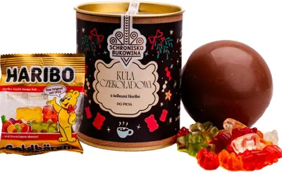 Produktbild von Schokoladenkugel mit Haribo-Gelee-Bohnen 60g- Schronisko Bukowina
