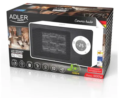 Produktbild von Adler | AD 7746 | Keramik-Heizlüfter | 1000 W | Anzahl der Leistungsstufen 2 | Weiß