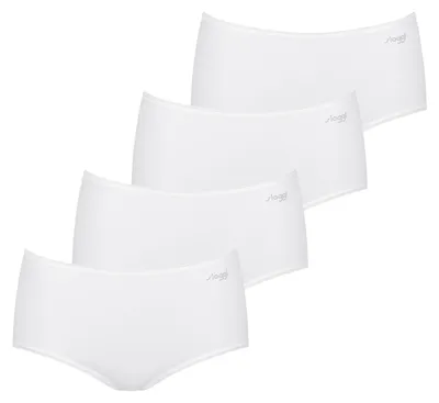 Produktbild von sloggi Damen Midislip 4-Pack Pure Comfort Midi - WHITE - Größe S