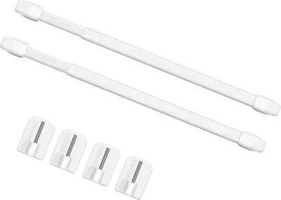 Obrázek produktu pro 2dílná sada výsuvných záclonových tyčí, se 4 samolepicími háčky, záclonová tyč 40-60 cm 170