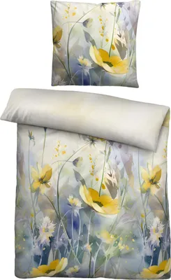 Produktbild von Biberna Bettwäsche perlmut 1x 155x220 cm + 1x 80x80 cm