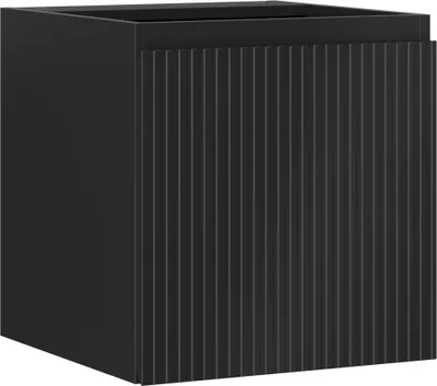Obrázok produktu pre Mexen Rivel kúpeľňová skrinka pod umývadlo 45 cm, 1-dverová, rebrovaná, matná čierna - 91A21-04547-1-BF71