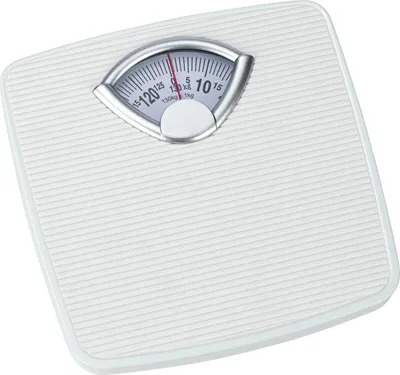 Produktbild von WENKO Personen Waage Körper Gewicht wiegen mechanisch 130 kg Display analog Bad