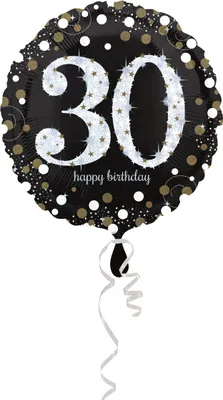 Produktbild von Folienballon Happy Birthday Sparkling 30 45cm