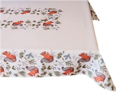 Produktbild von Tischwäsche Druckmotiv Eichhörnchen Tischläufer Herbst 130 x 170 cm