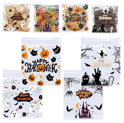 Süßigkeitentüten Halloween, transparent, 200 Stück