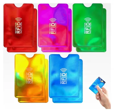 Produktbild von 10 Stück RFID Blocker Kartenhüllen, EC Karten Schutzhüllen, Kreditkartenhüllen, Scheckkartenhüllen, NFC Schutzhüllen für Identitätsdiebstahl-Prävention