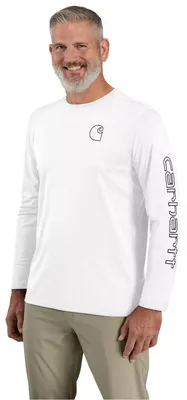 Produktbild von Carhartt 107202 Carhartt Force Sun Defender™ Relaxed LS Logo T-Shirt  White S