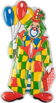 Produktbild von Wanddeko - Clown mit Luftballons - ca. 60 x 37 x 2 cm