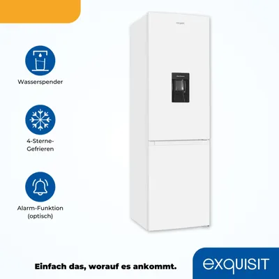 Produktbild von Exquisit Kühl-Gefrierkombination KGC265-70-NF-WS-040C weiss | 251 L Volumen | Kühl Gefrierkombination No-frost | Türanschlag wechselbar | Kühlgefrierkombination freistehend