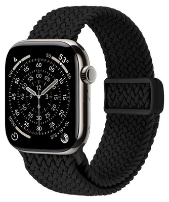 Immagine prodotto di Cinturino in tessuto intrecciato per Apple Watch 44/45/46/49 mm (nero)