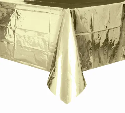 Obrázek produktu pro Unique Party 50411, Obdélníkový, Plast, Zlato, 1 kusů, 1370 mm, 2740 mm