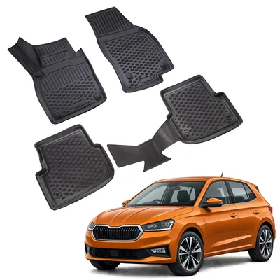 Obrázok produktu pre J&J Automotive Gumové rohože so zvýšeným okrajom pre Skoda Fabia 4 2021-vyššie 4ks