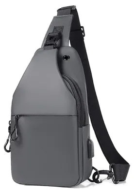 Obrázek produktu pro Náprsní kapsa, taška přes rameno odolná proti krádeži, malá taška přes rameno pro muže, vodotěsná, outdoorová, volnočasová, s USB portem pro nabíjení, lehká taška pro práci, cestování, turistiku, každodenní použití atd.