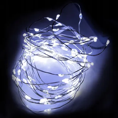 Zdjęcie produktu dla Lampki Druciki Girlanda Na Baterie 80 Led Białe