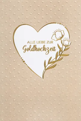 Produktbild von Goldhochzeit - plastikfreie Verpackung -  Glückwunschkarte im Format