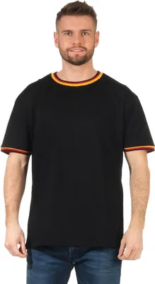Produktbild von Herren T-Shirt kurzarm schwarz weiß 100% Baumwolle Schwarz XL