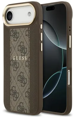 Zdjęcie produktu dla Etui Guess 4G Stripe MagSafe do iPhone Air brązowy