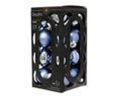 Produktbild von Weihnachtskugeln Glas 4cm 16 Stück - Dämmerungsblau