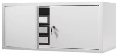 Produktbild von Schrankerweiterung Aktenschrank mit 2 Flügeltüren | Zusatzschrank für Büroschrank Extraschrank Stahl Mehrzweckschrank klein Werkstatt 38x80x40cm Weiß