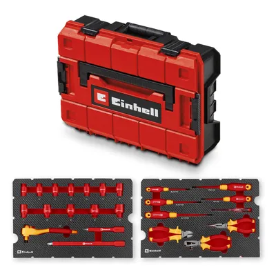 Immagine prodotto di Cassa degli attrezzi EINHELL con utensili per elettricisti certificati VDE, 370516, E-Case, 24 pezzi