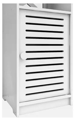 Produktbild von Toilettenschrank Schmaler Schrank für Badezimmer Nischenregal 4 Ebenen (Weiß 22×20×75 cm)