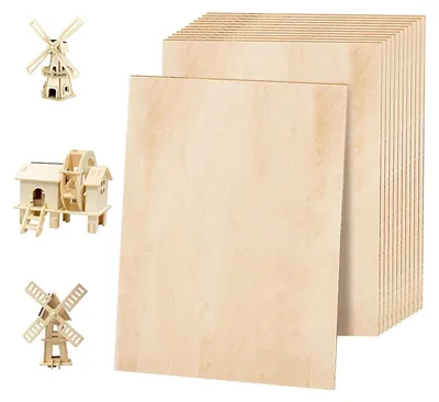 Obrázok produktu pre 12 kusov dyhy hrúbky 2 mm, doska z dyhy 400 x 300 mm, vhodná na maľovanie a modelárstvo